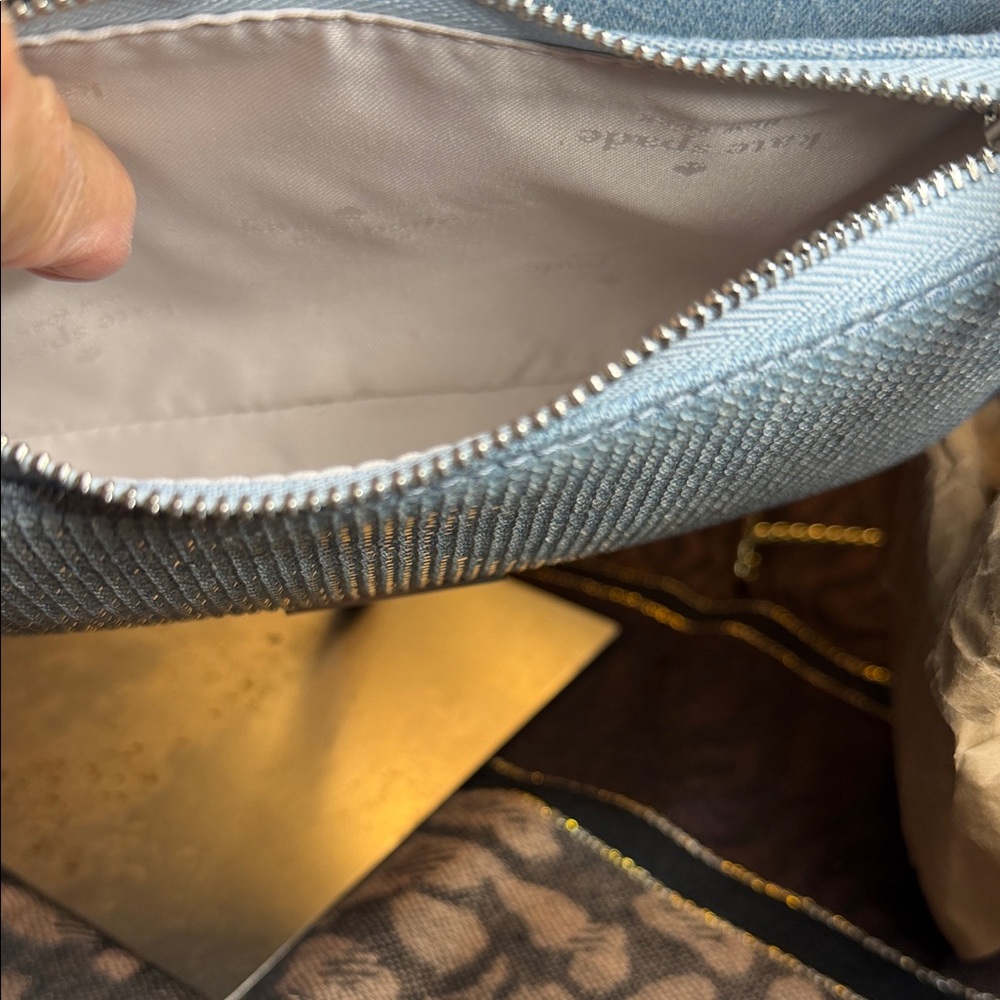 Kate Spade Sparkling Light Blue Clutch - Picture 5 of 6